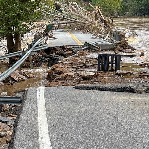 Road debris from storm
